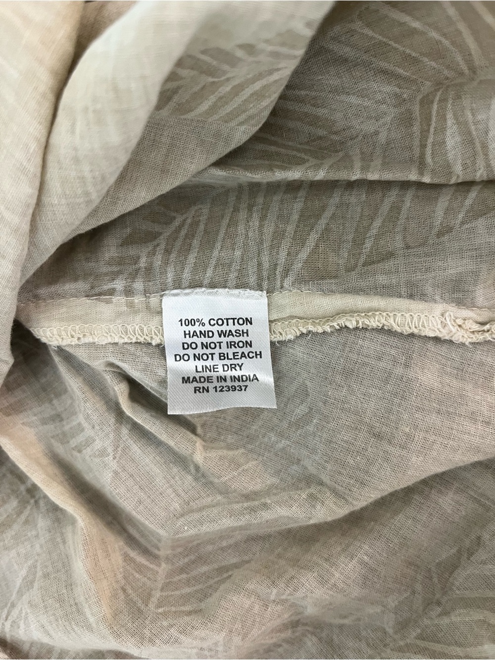 Debbie Katz Zilly Shirt Dress Taupe Cotton Resort wear Loose Fit Metallic Small - Picture 8 of 8